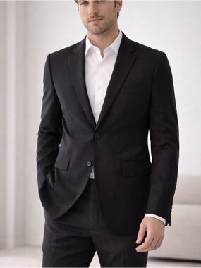 Valentino Black Tailored Blazer Jacket Italy Wool Designer Mens 40 / IT 50